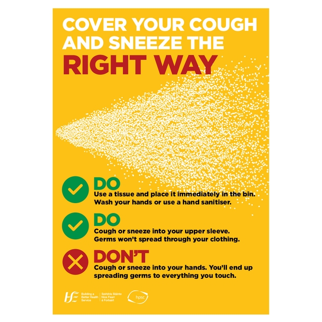 Cover Your Cough And Sneeze The Right Way Sign